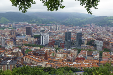 Fototapeta na wymiar Bilbao city skyline.