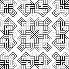 Design seamless monochrome geometric pattern