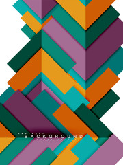 Multicolored abstract geometric shapes, geometry background for web banner