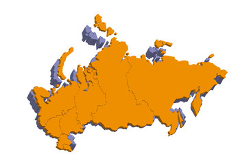 Mapa naranja de Rusia.