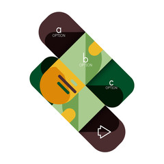 Infographics option and step by step in rounded squares, element of chart, graph, diagram with options, parts, processes