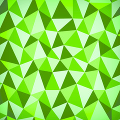 Polygonal background, banner template, green triangle pattern, digital graphic