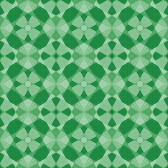 Geo seamless pattern, geometrical ornament, seamless fabric print, bright festive print, green geometric background