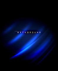 Neon glowing techno lines, hi-tech futuristic abstract background template with square shapes