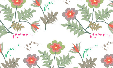 vector design .. ethnic traditional abstract  floral pattern 