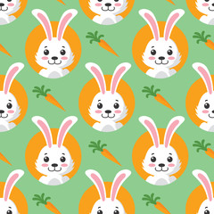 Cute Little Bunny Seamless Pattern