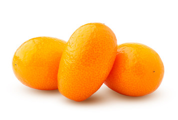 kumquat isolated on white background, clipping path, full depth of field