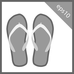 summer slippers vector illustration eps 10