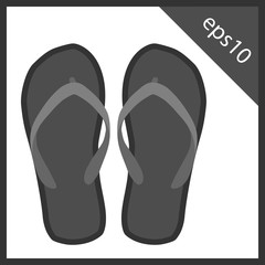 summer slippers vector illustration eps 10
