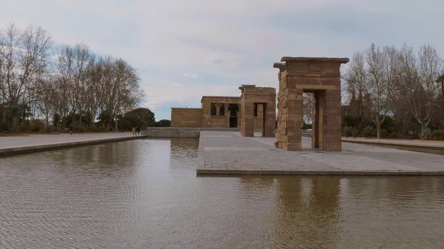Debod temple at West Park in Madrid - the Templo de Debod