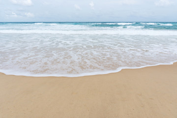 tropical beach in summer season at phuket thailand,image for nature background and summer design scenery background.