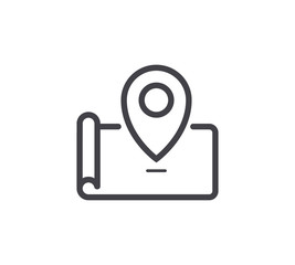 Location Line Icon. Editable Stroke.