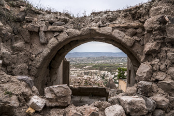Uchisar Castle in Cappadocia.