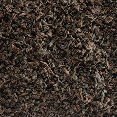 Dark Loose Leaf Tea Background, Black Golden Leaves Blend Texture Pattern Closeup Detail,...