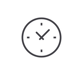 Clock Line Icon. Editable Stroke.