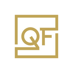 two letter logo line square QA TO QZ