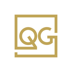 two letter logo line square QA TO QZ