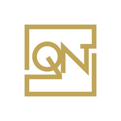 two letter logo line square QA TO QZ