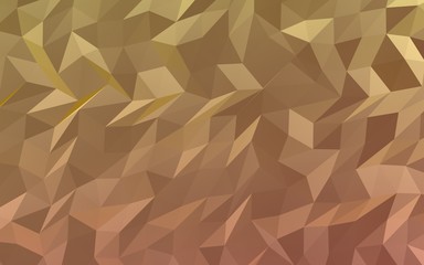 Abstract triangle geometrical orange background. Geometric origami style with gradient. 3D illustration