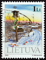 Winter landscape, Christmas (Lithuania 2000)