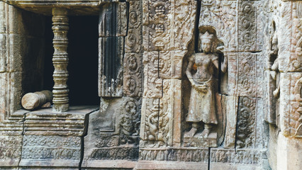 Sandstone sculpture, Apsara the angel of Cambodia. Angkor Wat, Siem Reap, Cambodia.