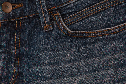 close-up of blue jeans