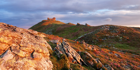 Summer Landscape with Observatory in the Mountains