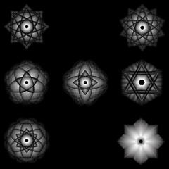 Holiday patterns of stars and flowers for gifts ground