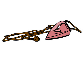 red iron with cord vector