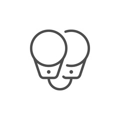 Handcuffs line icon