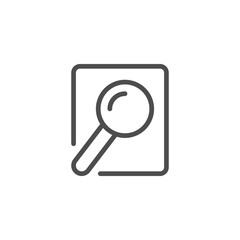 Document searching line icon