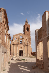 Iglesia del municipio de Belchite destruida por los bombardeos de la guerra civil de España