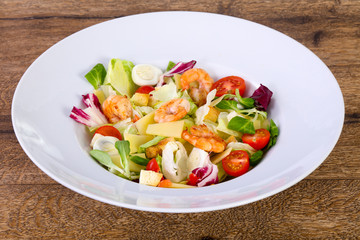 Caesar with prawns