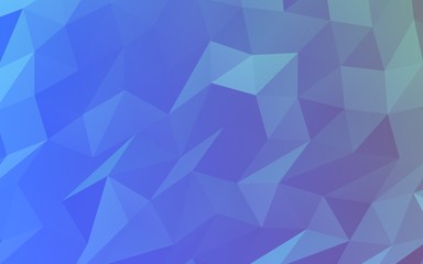 Obraz premium Abstract triangle geometrical blue background. Geometric origami style with gradient. 3D illustration