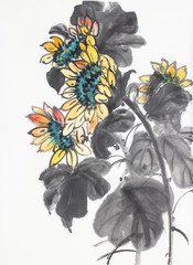 bright sunflower flowers