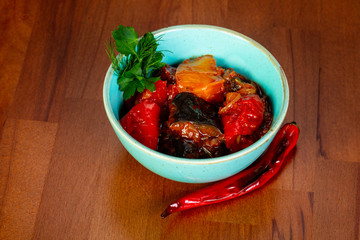 Baked vegetables with herbs