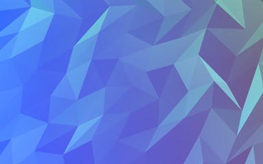Abstract triangle geometrical blue background. Geometric origami style with gradient. 3D illustration