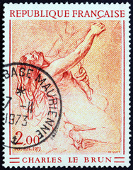 Kneeling woman by Charles le Brun (France 1973)