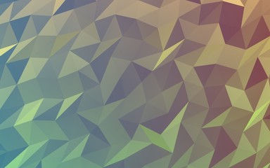 Abstract triangle geometrical green background. Geometric origami style with gradient. 3D illustration