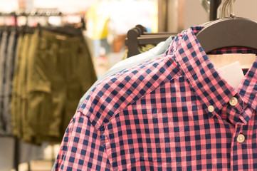 Luxurious flannel shirts on sale in departmentstore