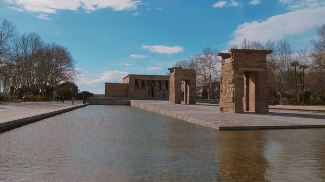 Debod temple at West Park in Madrid - the Templo de Debod