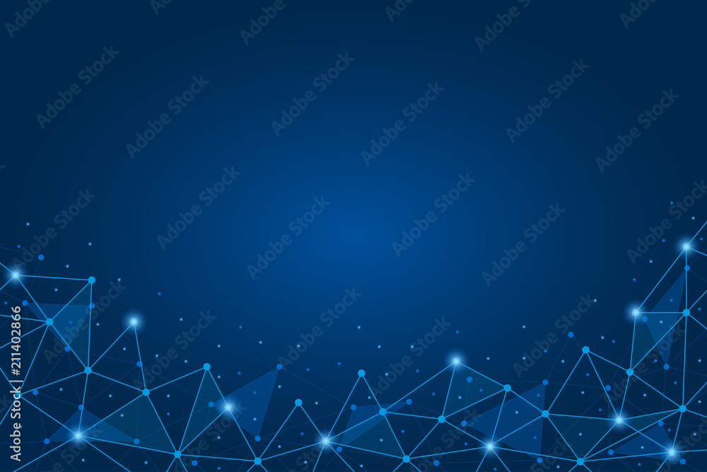 Aufkleber Abstract technology background with point and line. Graphic design of internet or digital connecting. Vector illustration.