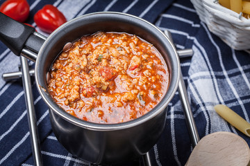 Mediterranean meal preparation.