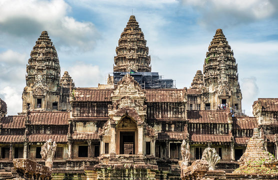 View At Angkor Wat Temple Complex FromTa Kou Entrance.