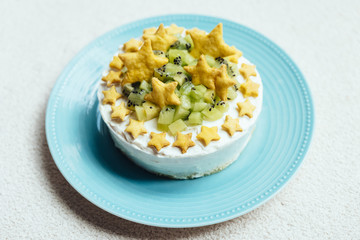 Fruit cake with star shaped cookie