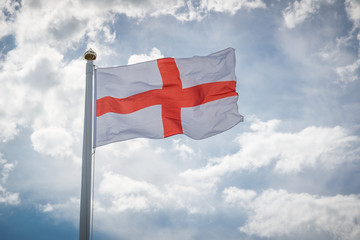 Flag of Saint George/ National England Flag of Saint George on sky