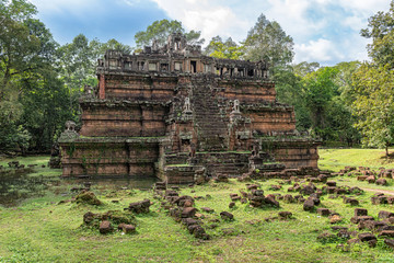 Phimeanakas  temple at Angkor, Cambodia.