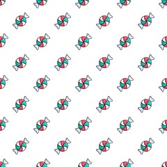Candy pattern seamless repeat in cartoon style vector illustration