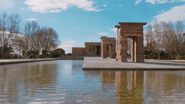 Debod temple at West Park in Madrid - the Templo de Debod