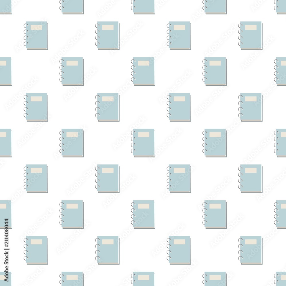 Poster closed spiral notebook pattern seamless repeat in cartoon style vector illustration
